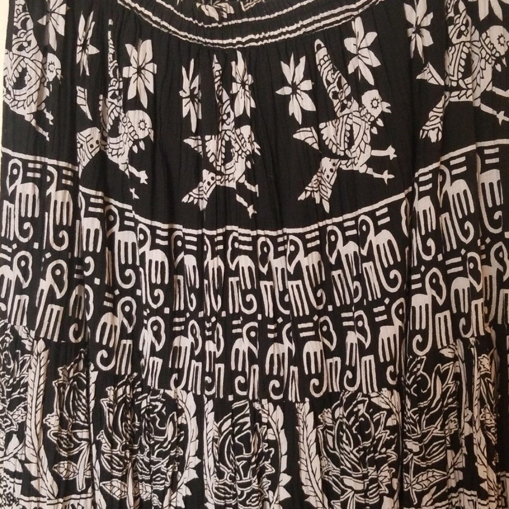 Aztec Print Boho Skirt